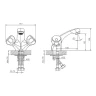 Смеситель для раковины Decoroom DR50011R Хром