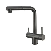 Смеситель для кухни Emar Quartz 7017.12 цвет Оникс