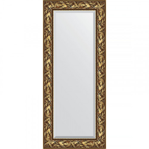 Зеркало Evoform Exclusive 139х59 BY 3519 с фацетом в багетной раме - Византия золото 99 мм стекло