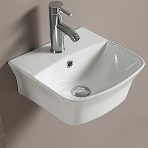 Раковина CeramaLux 35 78369 Белая фаянс подвесная