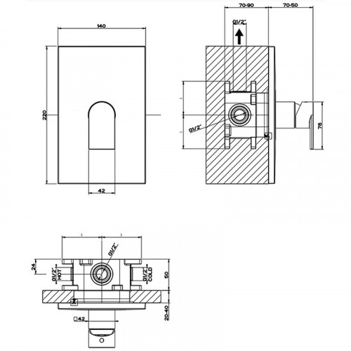 Смеситель для душа Gessi Emporio Via Manzoni 44632#149 Никель брашированный