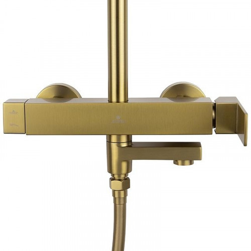 Душевая система Kaiser Cube 01582-3 Шлифованное золото