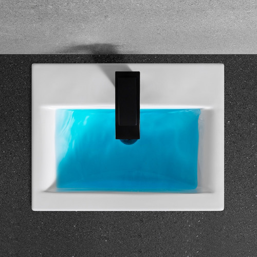 Раковина CeramaLux 50 9393-50 Белая фаянс полувстраиваемая