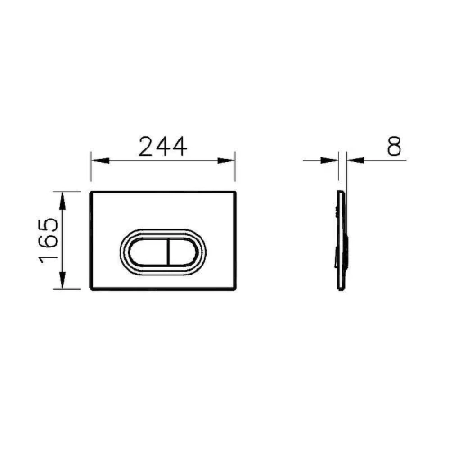 Кнопка смыва для инсталляции Vitra Loop O 740-0511 Черная матовая