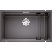 Кухонная мойка Blanco Etagon 700-U Silgranit 525168 Темная скала искусственный камень (литьевой мрамор) встраиваемый