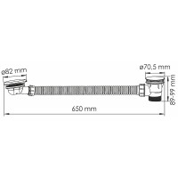Слив-перелив WasserKRAFT A333 click-clack Розовое золото