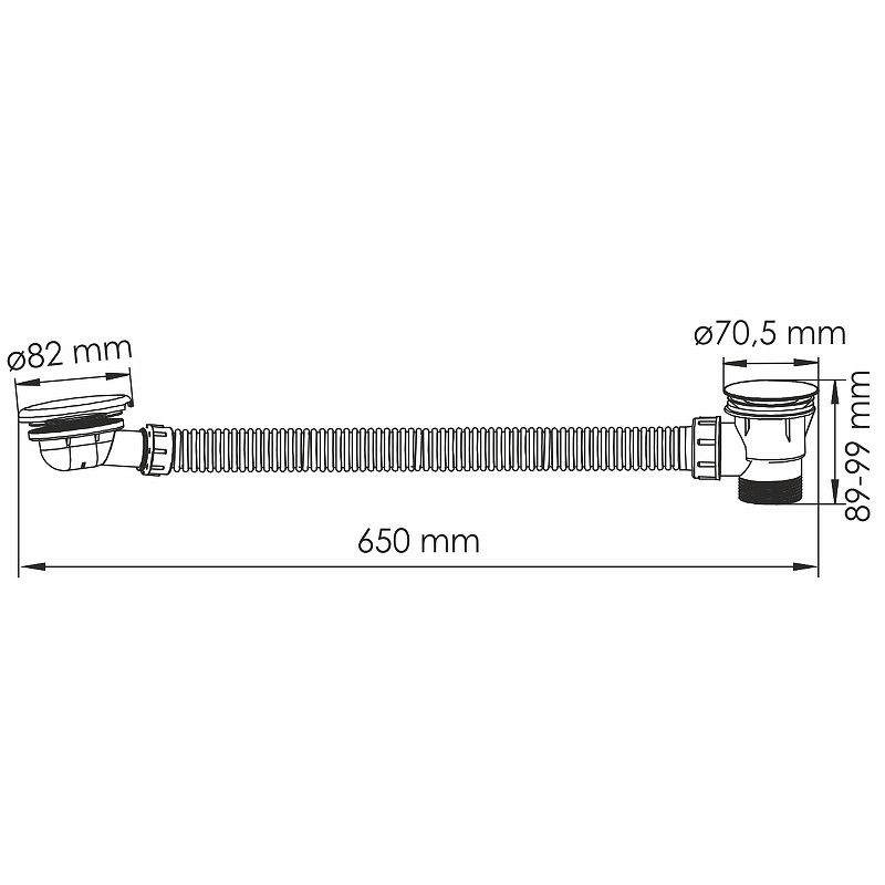 Слив-перелив WasserKRAFT A333 click-clack Розовое золото