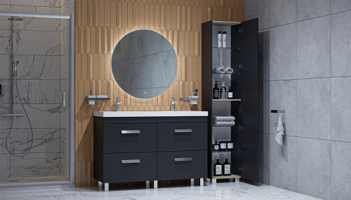 Тумба под раковину Velvex Orlando 120 tn.ORL.CLA.120.4Y Графит