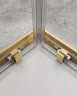 Душевой уголок Cezares Molveno 90x90 MOLVENO-A-2-90-C-BORO-IV профиль Брашированное золото стекло прозрачное