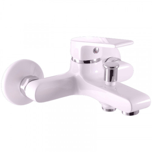 Смеситель для ванны Rav Slezak Colorado CO154.5BC Белый глянцевый Хром латунь на стену