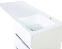 Раковина Orange Камилла 100 OP-100RAR с местом под стиральную машину Белая искусственный камень (литьевой мрамор) с местом под стиральную машину, полувстраиваемая