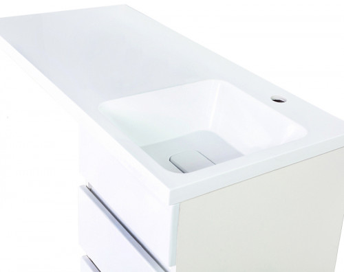 Раковина Orange Камилла 100 OP-100RAR с местом под стиральную машину Белая искусственный камень (литьевой мрамор) с местом под стиральную машину, полувстраиваемая