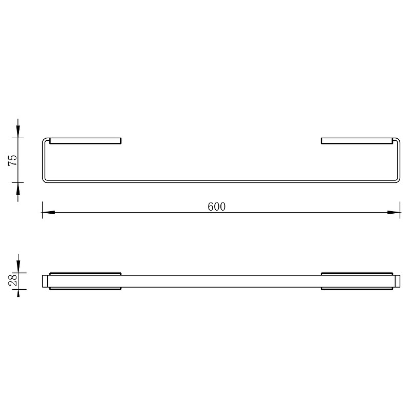 Полотенцедержатель Whitecross Cubo chrome CU2452CR Хром