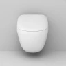 Унитаз AM.PM Sensation FlashClean CK30H0904W подвесной с гигиеническим душем и ершиком с сиденьем Микролифт фарфор подвесной