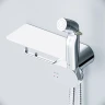 Унитаз AM.PM Sensation FlashClean CK30H0904W подвесной с гигиеническим душем и ершиком с сиденьем Микролифт фарфор подвесной
