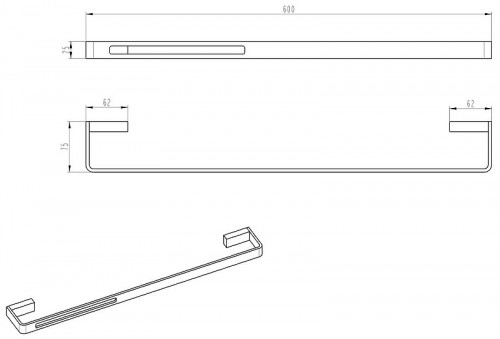 Полотенцедержатель Boheme Q 10942-NB Никель брашированный