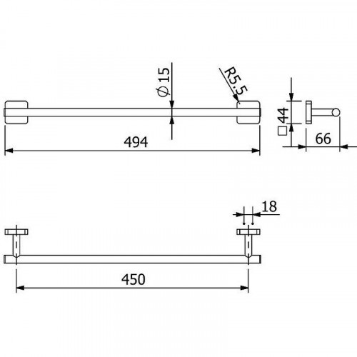 Полотенцедержатель Kludi Vela S 25980N0 Золото брашированное