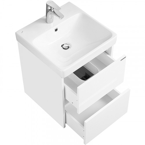 Тумба с раковиной Aquaton Сканди 45 1A2516K0SD010 подвесная Белая МДФ / ЛДСП