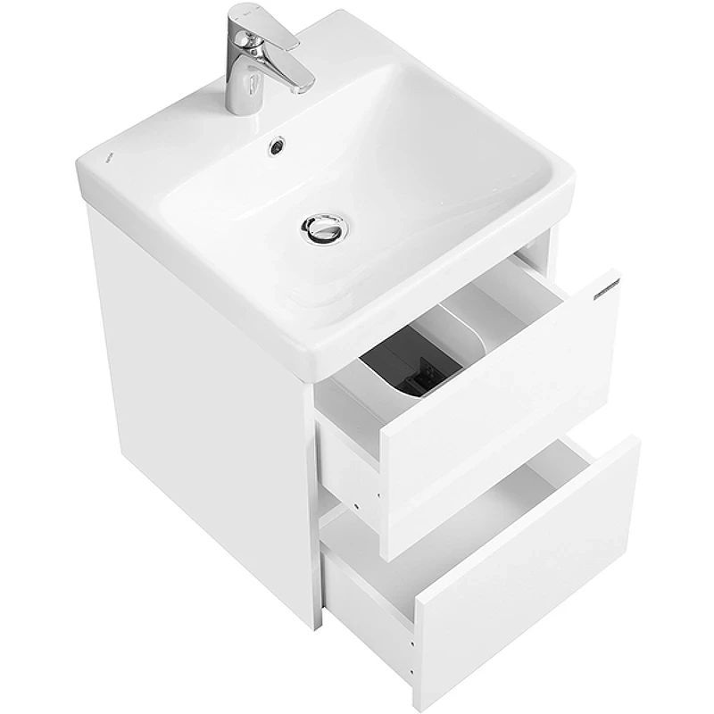 Тумба с раковиной Aquaton Сканди 45 1A2516K0SD010 подвесная Белая МДФ / ЛДСП