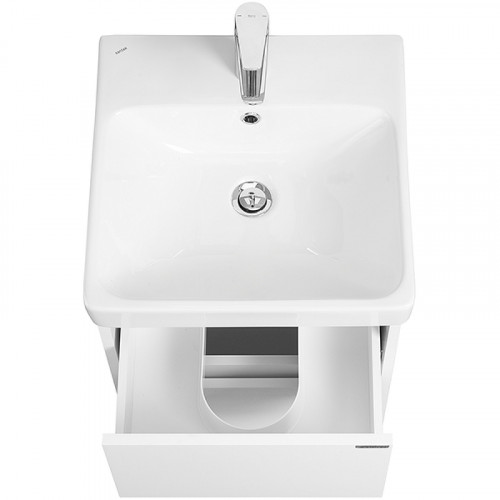 Тумба с раковиной Aquaton Сканди 45 1A2516K0SD010 подвесная Белая МДФ / ЛДСП