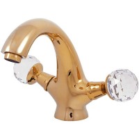 Смеситель для раковины Rav Slezak Brilliance129.5Z Золото латунь