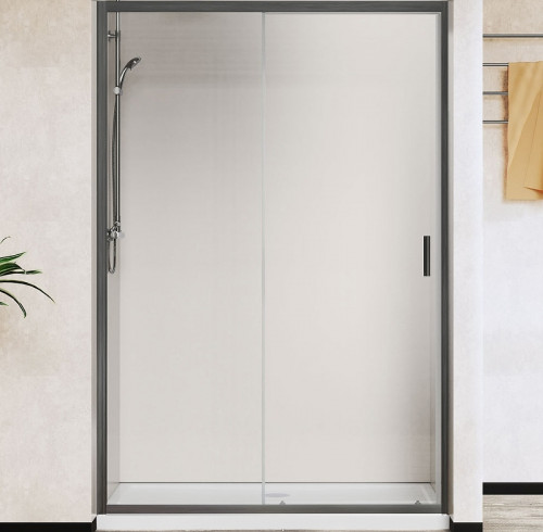 Душевая дверь Vincea City 120 VDS-5CT120CLGM профиль Вороненая сталь стекло прозрачное