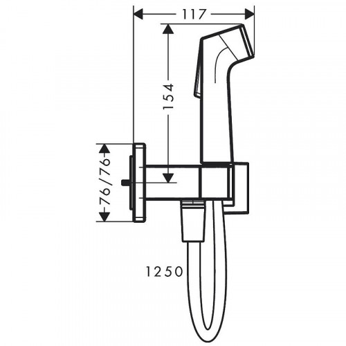Гигиенический душ со смесителем Hansgrohe Set HG Bidette 29233000S Хром