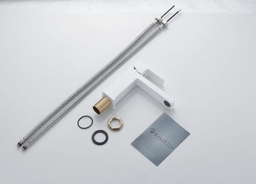 Смеситель для раковины Knotlor Stable KN-20/WY цвет Белый матовый