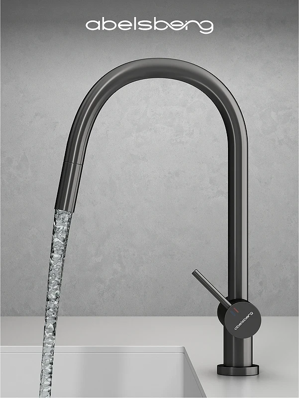 Смеситель для кухни Abelsberg Aera EMF71709GM цвет Космическая сталь