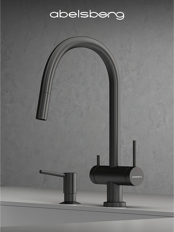 Смеситель для кухни Abelsberg Aera EMF71709GM цвет Космическая сталь