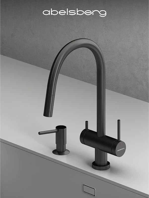 Смеситель для кухни Abelsberg Aera EMF71709GM цвет Космическая сталь