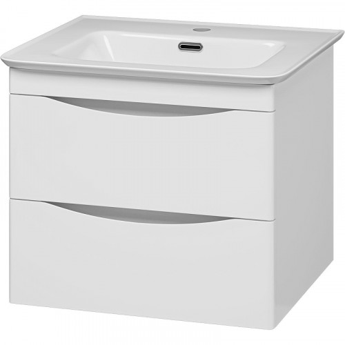 Тумба с раковиной Misty Мираж 60 УТ000025392 подвесная Белая