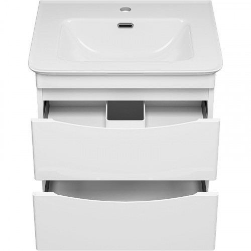 Тумба с раковиной Misty Мираж 60 УТ000025392 подвесная Белая