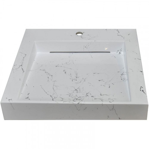 Раковина Stella Polar Берта 60 SP-00001519 на стиральную машину Белый мрамор