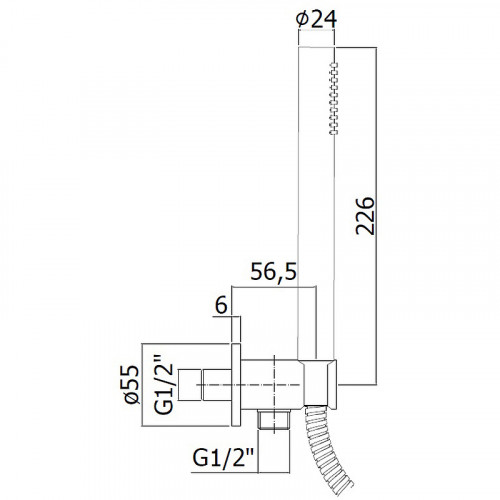 Душевой гарнитур Paffoni Master ZDUP094NO Черный матовый латунь на стену
