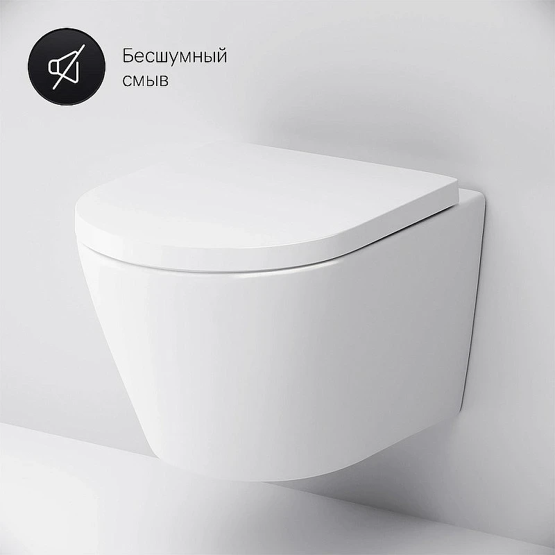 Унитаз AM.PM Sense FlashClean C741701SC подвесной с сиденьем Микролифт фарфор подвесной
