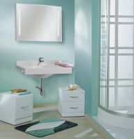 Зеркало Aquaton Отель 80 1A101302OT010 с подсветкой с функцией антипар МДФ / ЛДСП, стекло