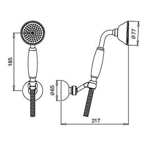 Ручной душ Cezares Czr CZR-U-D1FC-02-Bi Бронза латунь