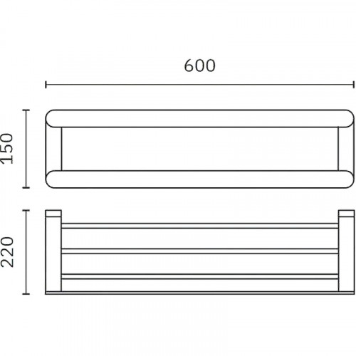 Полка для полотенец Nofer Capri 16223.N Черный матовый