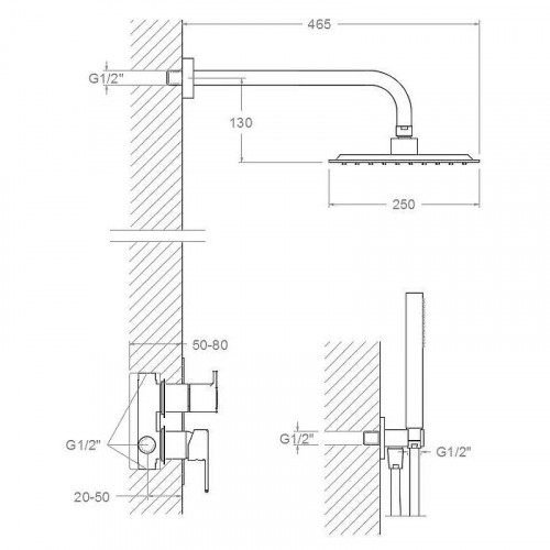 Душевая система Ramonsoler Blautherm 941502RK250 Хром