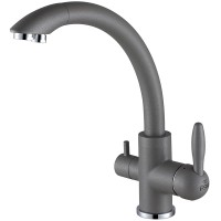 Смеситель для кухни Paulmark Essen Es213001-402 Серый металлик