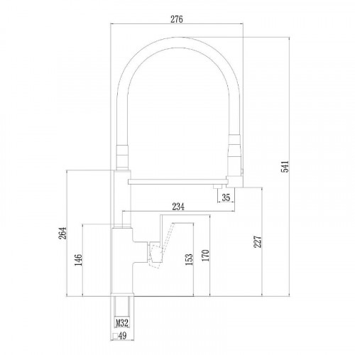 Смеситель для кухни Savol S-L1809H-01 цвет Черный