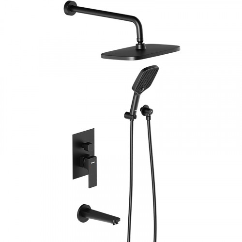 Душевая система Damixa Gala 953510300 Черная матовая латунь встраиваемый