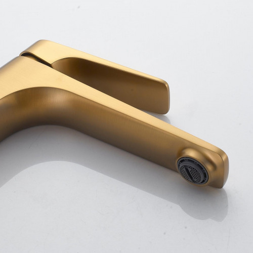 Смеситель для раковины Shevanik S4211G цвет Золотой сатин