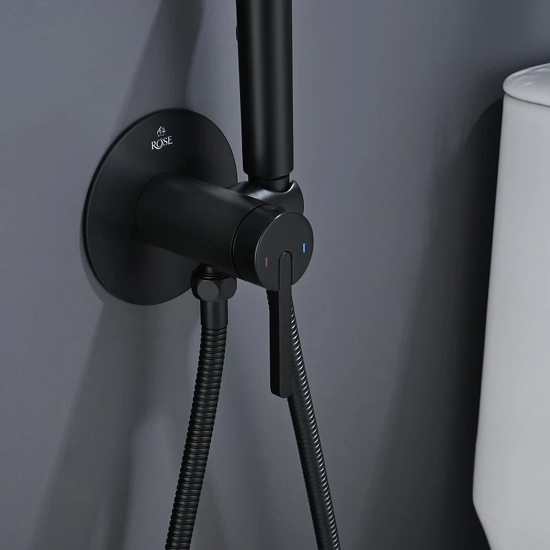 Гигиенический душ со смесителем Rose R235H цвет Черный