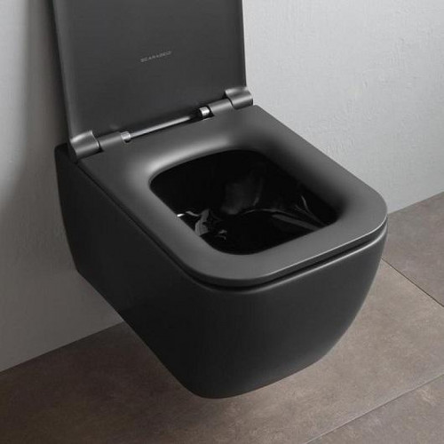 Унитаз Scarabeo Teorema 2.0 5126/TWB49 подвесной цвет Bicolors ardesia без сиденья