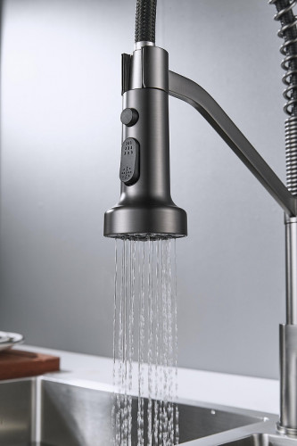 Смеситель для кухни Shevanik S963T цвет Оружейная сталь