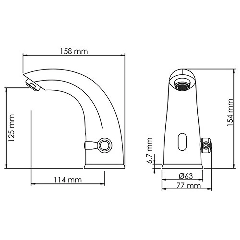 Смеситель для раковины WasserKRAFT Rossel 2813 Хром латунь