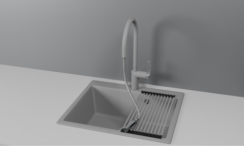 Смеситель для кухни Granula 8172 цвет Алюминиум