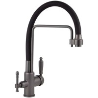 Смеситель для кухни Viko V-5617 Графит Черный латунь